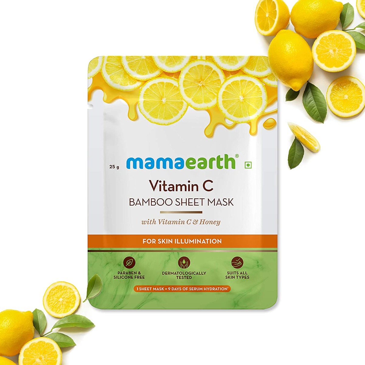 Mamaearth Vitamin C Bamboo Sheet Mask - 25gm