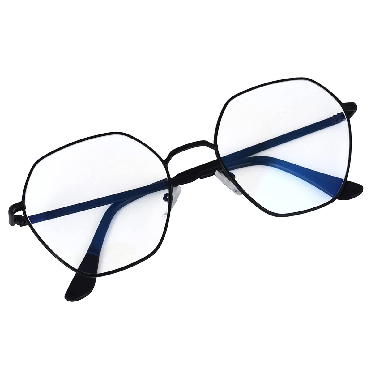 WILDFIRE Zero Power Blue Cut Computer Glasses | Anti Glare, Lightweight & Blocks Harmful Rays | UV Protection Specs | Men & Women | Medium   