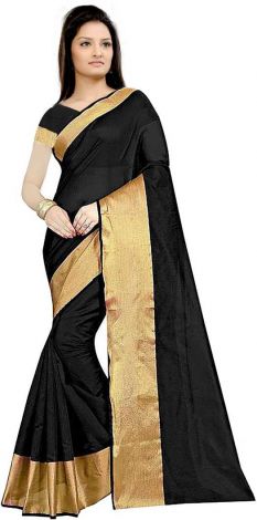 Divyanka New Trendy Fashion Suti Cotton Saree ( SC-LP-BLACK )