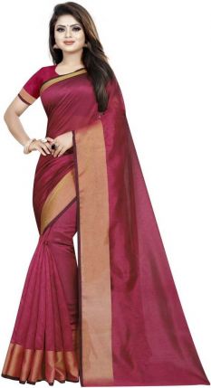 Divyanka New Trendy Fashion Suti Cotton Saree ( SC-LP-LIGHT MAROON )